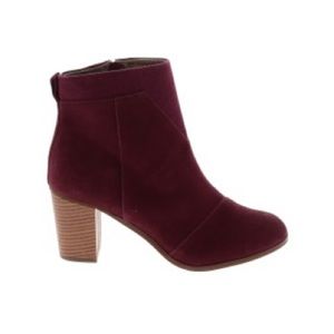 Tom’s Heel Booties Maroon
